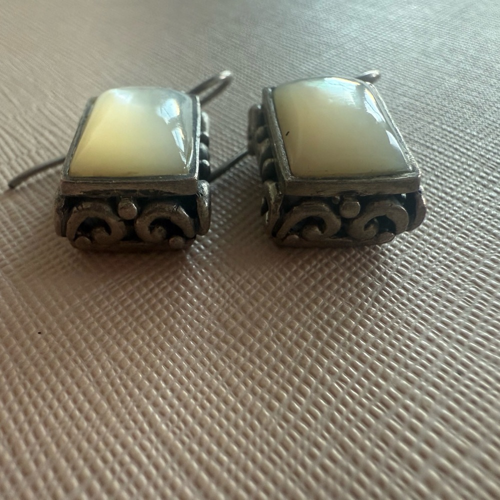 Chic Opalite Rectangular Drop Earrings - image 2